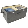 Háztartási tárolódobozok, vidaXL 2 db antracitszürke szövet tárolódoboz 50 x 30 x 25 cm