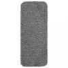 Lépcsőfokok, vidaXL 15 db szürke négyszögű csúszásmentes lépcsőszőnyeg 60 x 25 cm