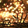 Karácsonyi fények, vidaXL meleg fehér fényű fürtös PVC LED-szalag 2000 LED-del 17 m