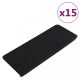 Lépcsőszőnyeg, vidaXL 15 db fekete öntapadó lépcsőszőnyeg 65x24,5x3,5 cm