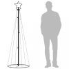 Karácsonyfák, vidaXL kúp alakú karácsonyfa 108 hideg fehér LED-del 70 x 180 cm