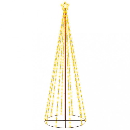 Karácsonyfák, vidaXL kúp alakú karácsonyfa 310 meleg fehér LED-del 100 x 300 cm