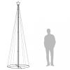 Karácsonyfák, vidaXL kúp alakú karácsonyfa 310 meleg fehér LED-del 100 x 300 cm