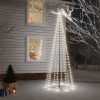 Karácsonyfák, vidaXL kúp alakú karácsonyfa 310 hideg fehér LED-del 100 x 300 cm