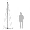 Karácsonyfák, vidaXL kúp alakú karácsonyfa 310 színes LED-del 100 x 300 cm