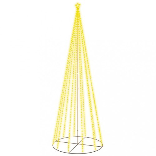Karácsonyfák, vidaXL kúp alakú karácsonyfa 732 meleg fehér LED-del 160 x 500 cm