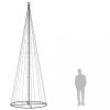 Karácsonyfák, vidaXL kúp alakú karácsonyfa 732 meleg fehér LED-del 160 x 500 cm