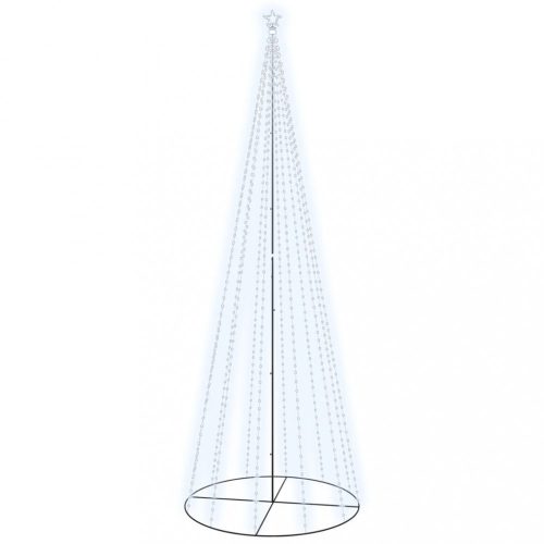 Karácsonyfák, vidaXL kúp alakú karácsonyfa 732 hideg fehér LED-del 160 x 500 cm