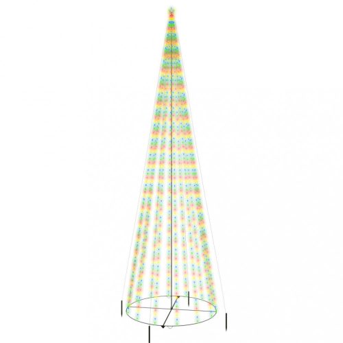 Karácsonyfák, vidaXL kúp alakú karácsonyfa 1134 színes LED-del 230 x 800 cm