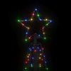 Karácsonyfák, vidaXL kúp alakú karácsonyfa 200 színes LED-del 70 x 180 cm