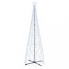 Karácsonyfák, vidaXL kúp alakú karácsonyfa 500 hideg fehér LED-del 100 x 300 cm