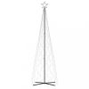 Karácsonyfák, vidaXL kúp alakú karácsonyfa 500 hideg fehér LED-del 100 x 300 cm