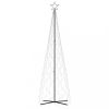 Karácsonyfák, vidaXL kúp alakú karácsonyfa 500 színes LED-del 100 x 300 cm