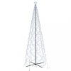 Karácsonyfák, vidaXL kúp alakú karácsonyfa 1400 hideg fehér LED-del 160 x 500 cm