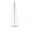 Karácsonyfák, vidaXL kúp alakú karácsonyfa 1400 hideg fehér LED-del 160 x 500 cm