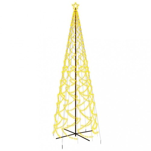 Karácsonyfák, vidaXL kúp alakú karácsonyfa 1400 meleg fehér LED-del 160 x 500 cm