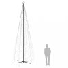 Karácsonyfák, vidaXL kúp alakú karácsonyfa 1400 meleg fehér LED-del 160 x 500 cm