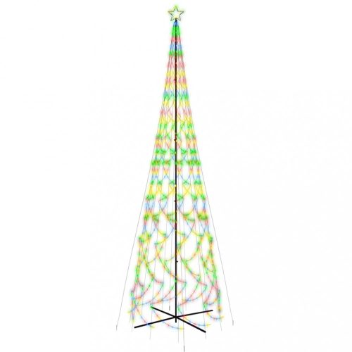 Karácsonyfák, vidaXL kúp alakú karácsonyfa 3000 színes LED-del 230 x 800 cm