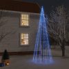 Karácsonyfák, vidaXL karácsonyfa cövekkel 732 kék LED-del 500 cm