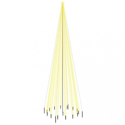 Karácsonyfák, vidaXL karácsonyfa cövekkel 1134 meleg fehér LED-del 800 cm