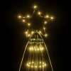 Karácsonyfák, vidaXL karácsonyfa cövekkel 1134 meleg fehér LED-del 800 cm