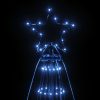 Karácsonyfák, vidaXL karácsonyfa cövekkel 1134 kék LED-del 800 cm
