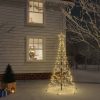 Karácsonyfák, vidaXL meleg fehér fényű karácsonyfa tüskével 200 LED-del 180 cm