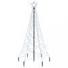 Karácsonyfák, vidaXL hideg fehér fényű karácsonyfa tüskével 200 LED-del 180 cm
