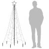 Karácsonyfák, vidaXL hideg fehér fényű karácsonyfa tüskével 200 LED-del 180 cm