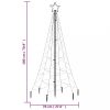 Karácsonyfák, vidaXL hideg fehér fényű karácsonyfa tüskével 200 LED-del 180 cm