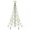 Karácsonyfák, vidaXL színes fényű karácsonyfa tüskével 200 LED-del 180 cm