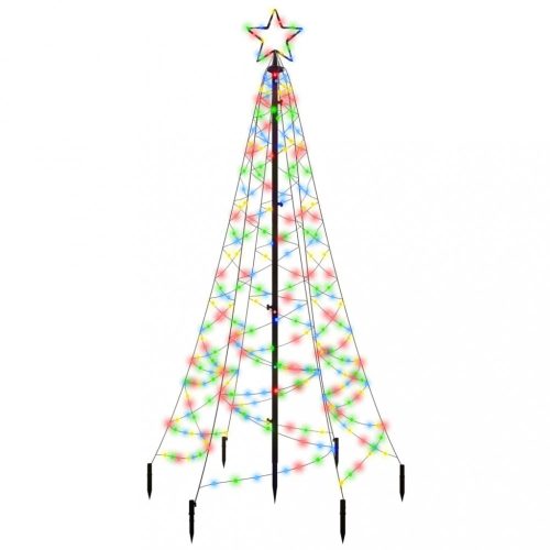 Karácsonyfák, vidaXL színes fényű karácsonyfa tüskével 200 LED-del 180 cm