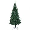 Karácsonyfák, vidaXL zöld PVC műkarácsonyfa irizáló csúcsokkal 180 cm