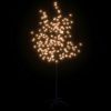 Karácsonyfák, vidaXL LED-es cseresznyevirágfa 120 meleg fehér LED-del 150 cm