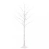 Karácsonyfák, vidaXL fehér LED-es nyírfa 96 meleg fehér LED-del 180 cm