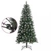 Karácsonyfák, vidaXL zöld PVC műkarácsonyfa állvánnyal 120 cm