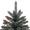 Karácsonyfák, vidaXL zöld PVC műkarácsonyfa állvánnyal 150 cm