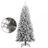 Karácsonyfák, vidaXL PVC és polietilén műkarácsonyfa pelyhes hóval 150 cm