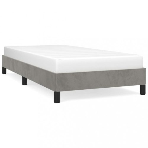 Ágyak és ágykeretek, vidaXL világosszürke bársony ágykeret matrac nélkül 90x200 cm