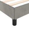 Ágyak és ágykeretek, vidaXL világosszürke bársony ágykeret matrac nélkül 90x200 cm