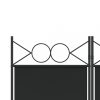 Térelválasztók, vidaXL 5 paneles fekete szövet térelválasztó 200x220 cm