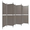 Térelválasztók, vidaXL 6 paneles antracitszürke szövet térelválasztó 300x180 cm