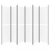 Térelválasztók, vidaXL 6 paneles fehér szövet térelválasztó 300x200 cm