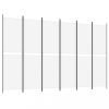 Térelválasztók, vidaXL 6 paneles fehér szövet térelválasztó 300x200 cm