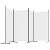 Térelválasztók, vidaXL 4 paneles fehér szövet térelválasztó 346x180 cm