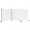 Térelválasztók, vidaXL 2 paneles fehér szövet térelválasztó 525x180 cm