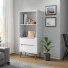Könyvespolcok, állópolcok, vidaXL MOLDE fehér tömör fenyőfa könyvszekrény 60 x 35 x 133,5