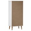 Könyvespolcok, állópolcok, vidaXL MOLDE fehér tömör fenyőfa könyvszekrény 60 x 35 x 133,5