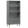 Könyvespolcok, állópolcok, vidaXL MOLDE szürke tömör fenyőfa könyvszekrény 85 x 35 x 170,5