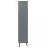Könyvespolcok, állópolcok, vidaXL MOLDE szürke tömör fenyőfa könyvszekrény 85 x 35 x 170,5